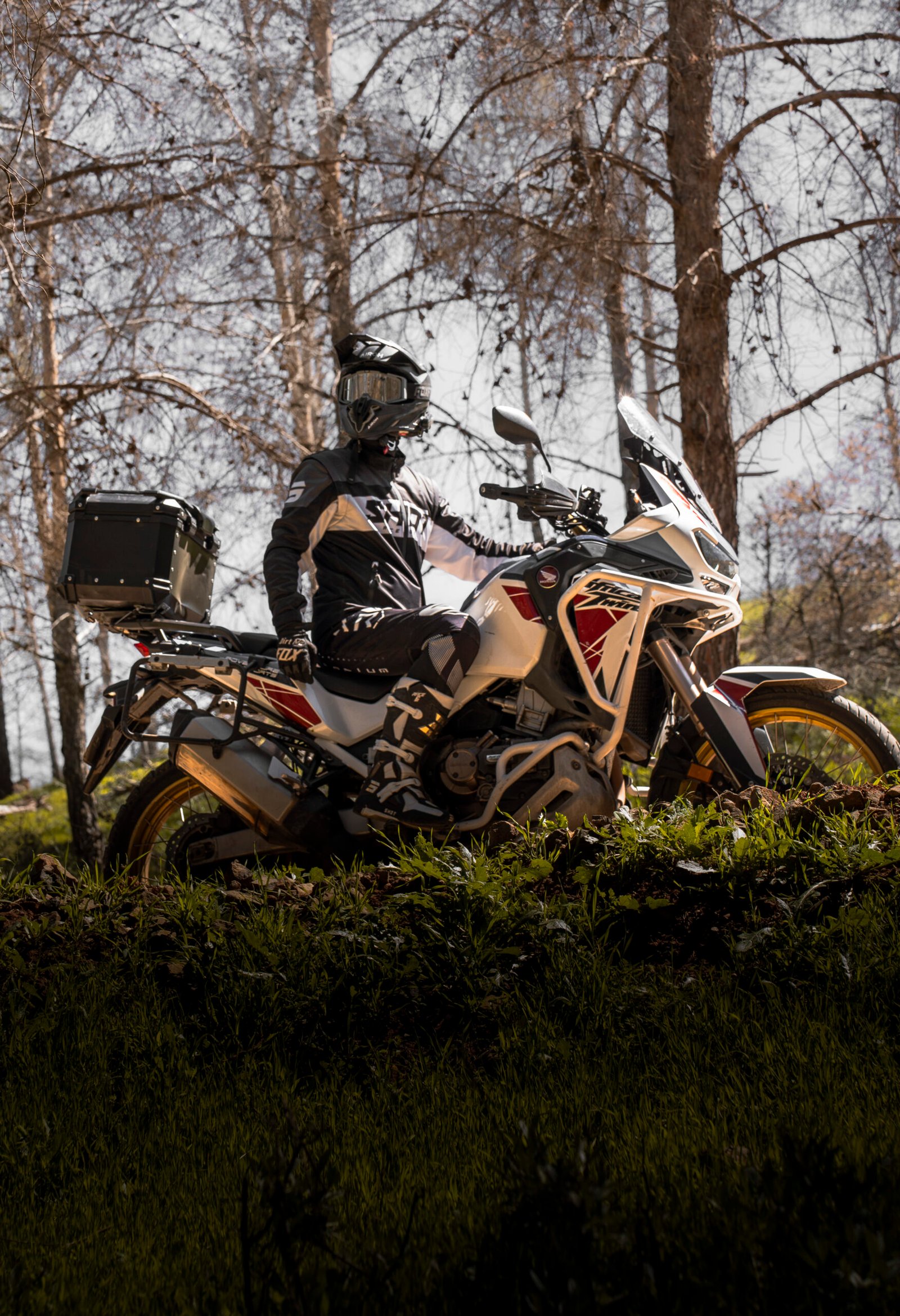Motorcycle excursion through Moroccan landscape